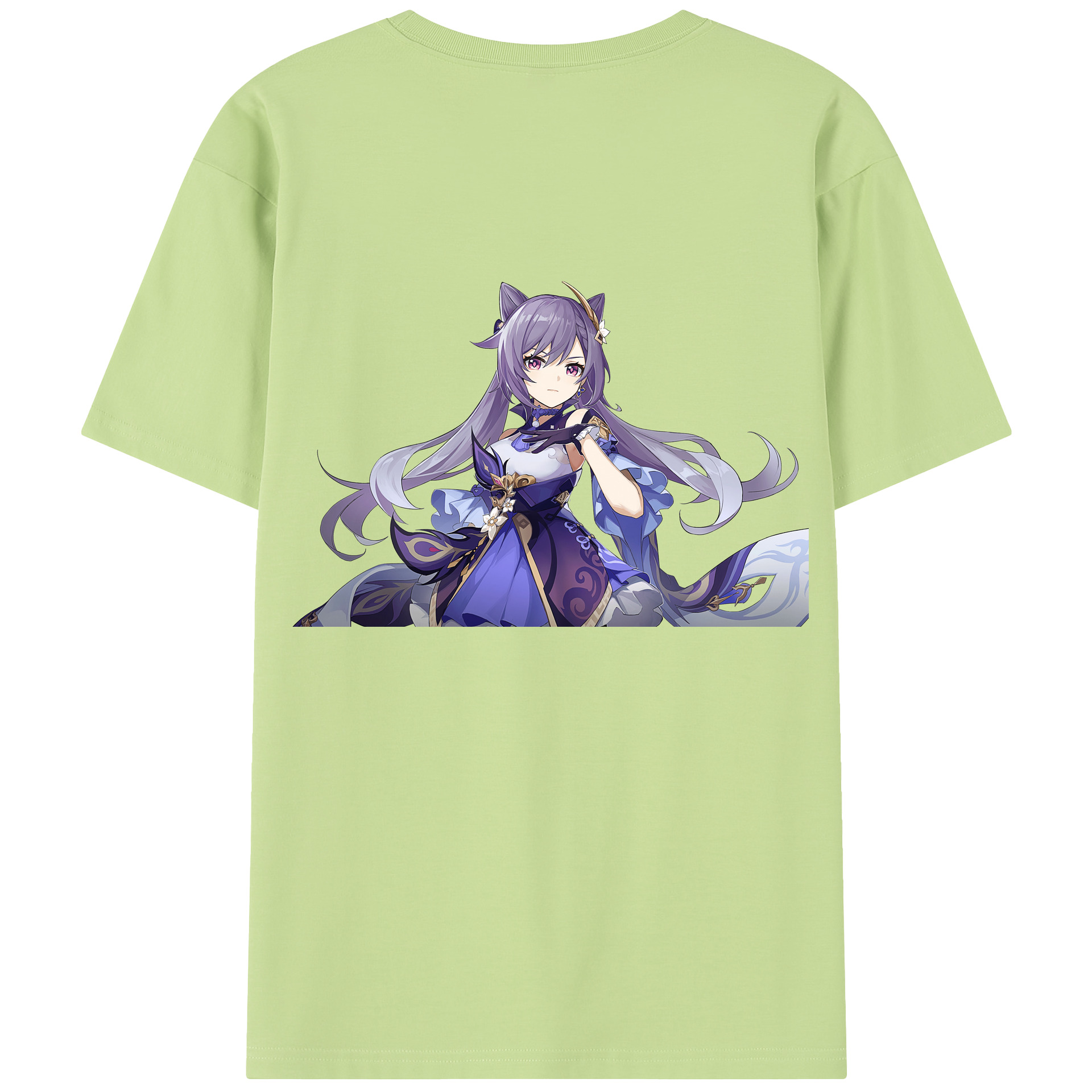 げんし神 刻晴 こくせい genshin Kokusei 綿100％半袖Tシャツ（背面プリント）